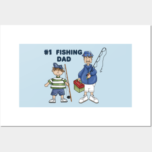 Number #1 Fishing Dad Posters and Art